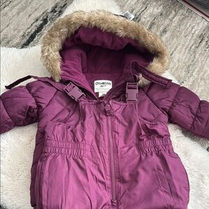 OshKosh B'gosh Purple Snowsuit with Fur Hood